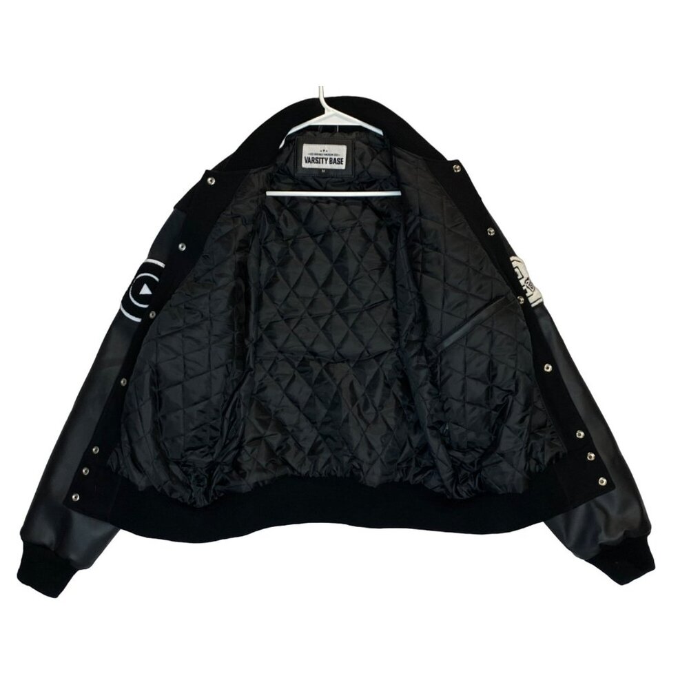 Varsity Base Jacket YouTube Lift Black Voices RARE Influencer Gift Mens Medium - Picture 8 of 13